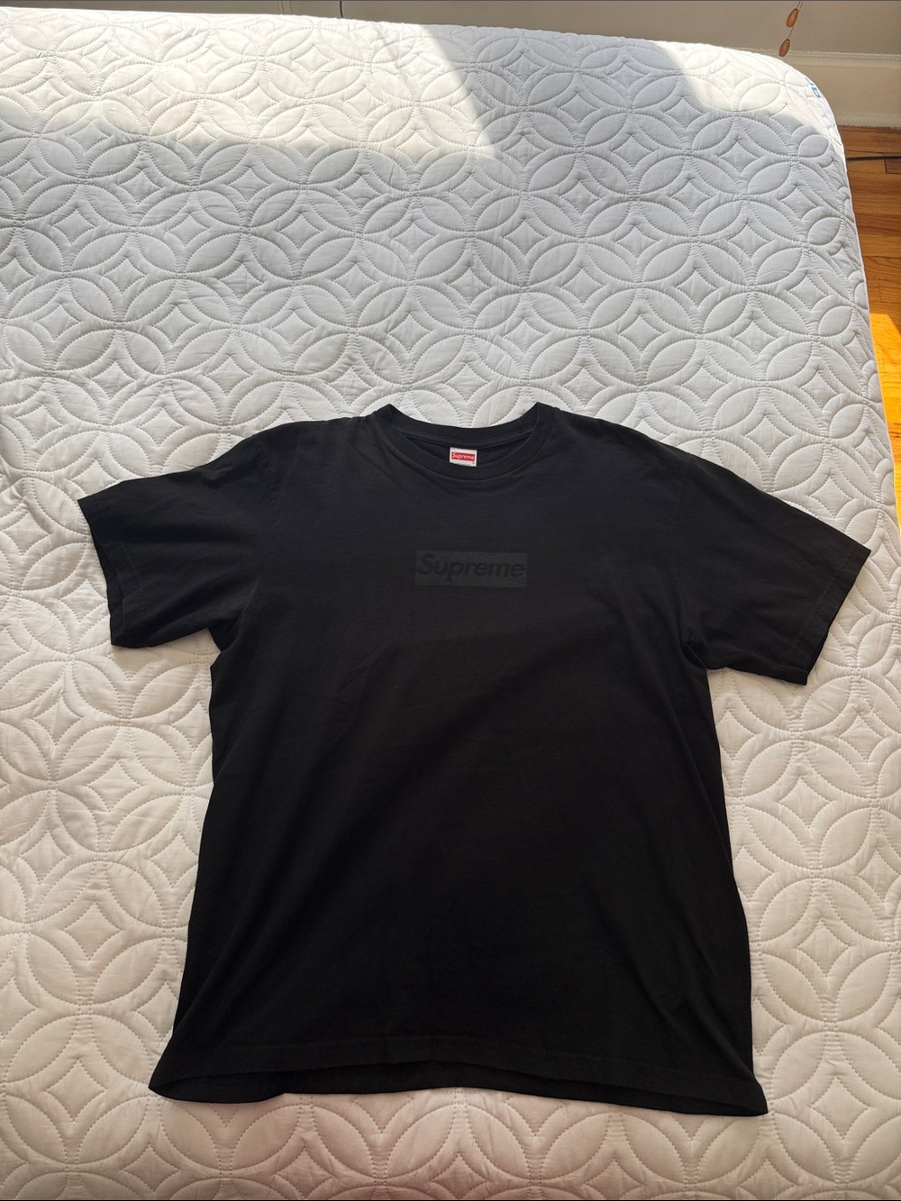 Supreme Black Subtle Box Logo Short Sleeve Tee